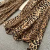 Kobiety Jumpsuits Rompers Summer Leopard Print Bez rękawów Kobiety Kobiety swobodne luźne rompery i zagłębione w szerokie spodnie do nóg kombinezon strój 230331