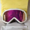 Skidglasögon modedesigner Ski solglasögon 100% UVA/UVB -skyddsskidmask lämplig för smidiga bergstoppar lyxskidmask