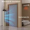 Curtain 90% Height Blackout Door for Living Room Pure Color Lightproof Hanging Heavy Duty Partition Screen 231101