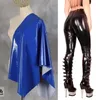 Calças femininas mulheres sexy falso couro punk estilo bodycon cintura alta zip aberto virilha nightclub wear leggings magro moda gótico personalizado