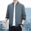 Herrjackor tfetters Business Casual Mens Jacket 2023 Spring and Autumn Fashion Stand Collar Solid For Men Work Office Coats