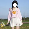 Clothing Sets Pink White JK Uniform Suit Japanese College Style Sweet Long Short Sleeved Sailor Pleated Skirt Girl School Korean