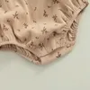 Pudcoco Bebek Kız Romper Corduroy Floral Bebek Yuvarlak Boyun Alt Snap Düğmesi Uzun Kollu Sıcak Tulum