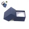 Jewelry Pouches 8Seasons Vintage Paper Watch Bangles Gift Boxes Rectangle Black/Blue/Red/Wine Red 10cm X 7.6cm 7cm 1 Piece