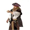 ベロットベレー帽ハロウィーンブラウンは海賊のトリコーンハットマスカレードパーティーの男性女性フェイクレザーコスチュームアクセサリー帽子を落とすdhgarden dh4ceを落とす