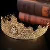 Headbands Gold Color Metal Gold Plated Crown Suitable for Wedding Bridal Tiara Party Gift Princess Crown Ball Banquet Hair Jewelry 231102