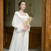 Kobietowa odzież sutowa wiosna i lato księżniczka czysta bawełniana spódnica śpiąca kobieta królewska koronkowa seksowna koszulka nocna samica retro 1812186