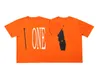 Designer Fashion Men's T-shirt Alphabet Print High Street V Men Women Short Sleeve Hip Hop Style Black White Orange Size S-XL