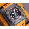 Часы Superclone Наручные часы Дизайнерские мужские механические часы Richa Milles Business Leisure Rm50-03 Автоматические Hinery White Carbon 7750386 Montres de luxe
