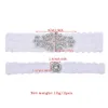 Real Picture Pearls Crystals Bridal Garters for Bride Lace Wedding Garters Handmade White Ivory Cheap Wedding Leg Garters