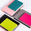 Notepads 1pc A6 Soft Leather Cover Rainbow Edge Notebook with 100 Sheets Office School Student Work Meeting Record Book Diary 231101
