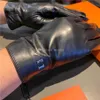 Letter Designer Men skórzane rękawiczki plus aksamitne ciepłe rękawiczki na świeżym powietrzu jazda zimowa rękawiczka Wysoka jakość z 309D