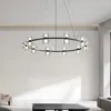 Pendant Lamps Living Room Chandelier All Copper Modern Minimalist High-end Acrylic Creative Design Up And Down Luminous Light In The