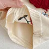 Autumn Girl Knitting Długie rękawy haft haftowy niemowlę Lotus Liść Warmowy płaszcz z koronkowymi spodniami 2PCS 0-3y garnitur dla niemowląt