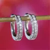 20 Styles Hoop Earring AAAAA Zircon White Gold Filled Jewelry Party Wedding Earrings For Women Bridal Promise Birthday Smycken