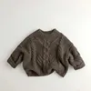 Pullover Milancel Kinderpullover Vintage-Stil Jungen Strickwaren Warmer gezeichneter Mädchenpullover für Kinder 231102