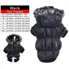 Vestuário para cães Casaco de inverno quente Fleece Macacão de pele sintética para cães Moda metálica Pet Parka Roupas XL 2XL