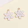 Charms 10 stuks Goud Kleur 24x19mm Kerst Sneeuwvlok Kerst Hanger Fit DIY Ketting Oorbel Sieraden Maken Handgemaakte accessoires