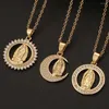 Hänge halsband diyalo 3 stilar vita zirkonguld pläterade jungfru mary moon our lady of guadalupe för kvinnliga flickor smycken