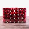 Andere Event-Partyzubehör 100 Stück/Set 3–6 cm goldene rote Weihnachtskugel, Geschenkbox, Christbaumschmuck, glänzende Kugel, matte Kugel, Puderkugel, Hohlkugel-Set 231102