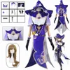 Anime Game Impact Cosplay Kostuum Genshin Pruik Hoed Jurk Kousen Pakken Lisa Wome Halloween Carnaval Outfits cosplay