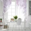 Curtain Purple Flower White Curtains For Kids Children Boys Girls Room Living Window Drapes Treatments