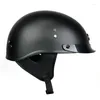 Motorcykelhjälmar AMU Fashion Style Vintage Racing Helmet ABS Material Dot Certifikat Half Face Motor Bike