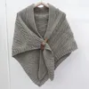 Halsdukar Cashmere Knitting Scarf For Women Bandana Pashmina Poncho Foulard Hijab Winter Shawled Warme Cloak Wool 231101