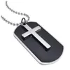 Chains Jewelry Men's Ladies Necklace Military Cross Markers Army Style Dog Tag Pendant With 68cm Chain