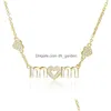 Colliers pendentif fête des mères maman lettre cristal coeur collier pour mère cuivre chaîne strass Mama Je Dhgarden Dhwyn