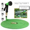 Tuyaux de jardin tuyau d'eau extensible Connecteur en métal double pression Haut-pression PVC Reel Magic Pipes pour l'irrigation de la ferme Wash 231102