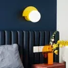 Lâmpada de parede Nordic LED Macaron Sconce para quarto cabeceira estudo fundo sala de estar corredor restaurante ambiente decoração iluminação