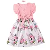 Trajes a juego para la familia Madre Hija Vestidos Macthing Conjunto familiar Flor Mamá Mamá Bebé Mamá y yo Ropa Moda Vestido de algodón Mujeres Niñas Trajes 231101