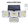 Solar Wall Lights Outdoor Motion Sensor Adjustable Head 333LEDs Split Solar Flood Lights Garden Street Lighting