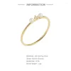 Cluster-Ringe ROXI Dünner Ring mit eingelegter Perle 925er Sterlingsilber Einfacher glänzender Schmuck Damen Vielseitiger Verlobungsring 18 Karat Vergoldung