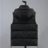 P-RA: s senaste ursprungliga herrhuva ner Vest Coat Fashion Designer Herrarna Down Cotton Sleeveless Vest Jacket Autumn Winter Warming Soft Vest Coat M-4XL