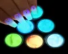 Paznokcie blask świecące zanurzanie proszek fluorescencyjny sztuka Świec Pigment Pigment Akcesoria do dekoracji projektowania Manicure1412089