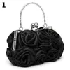 Evening Bags Handbag Womens Tote Bag Rose Flower Pattern Clutch for Women Party Bridal Bolsa Feminina Bolso Mujer 231101