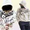 Erkek Hoodies Khaki Scrawl Mektubu Street Giyim Sweatshirt Kazak Kapşonlu Günlük Tops2348227