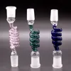 Adaptateur en verre multicolore Adaptateurs de bong en verre incurvé Adaptateurs de pipe à fumer Adaptateurs de plates-formes pétrolières Joint mâle femelle ZZ