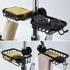 Kitchen Storage 1 Pcs Aluminum Shower Basket Bathroom Shelf Single Layer For Shampoo Soap Rack Holder Organizer