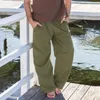 남성용 바지 여름 스웨트 밴드 남자 골프 얇은 단색 스트리트웨어 느슨한 전반적인 스트레이트 캐주얼 옷