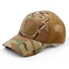Cykelmössor maskerar sommaren militär kamouflage skalle baseball mesh cap justerbar airsoft taktisk vandring casquette hattar för män kvinnor 231102