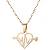 Anhänger Halsketten KSRA Schmuck Edelstahl Personalisierte Tier Herz Blume Halskette Für Frauen Freund Geschenke