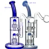 Nieuwe Blauwe Matrix Perc Glazen Waterpijpen Waterleidingen Waterpijpen Downstem Perc Heady Glass Dab Rigs Olieplatforms