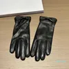 Ladies Leather Gloves Letter Designer Glove Outdoor Lambskin Mittens Warm Lining Mitten With Box