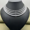 VANA Fine Jewellery 925 Sterling Silver Necklaces Big Cz Cubic Zirconia Tennis Chain Simulated Diamond Pendants Necklace Jewelry