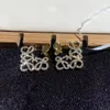 Designer-Ohrringe von Loews, Luxus-Schmuck, geometrische Ohrstecker, hohle Ohrringe, Lowe-Sity-Ohrringe, mittelalterliche Ohrringe, Weihnachtsgeschenk, diamantgefüllte Ohrringe