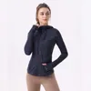 LUU Femmes Vestes Designer Manteaux De Luxe Survêtement Costume De Yoga Définir Veste De Sport Pour Femmes Manteau Brossé À Capuche Fitness À Capuche Vêtements Joggeurs Courir Noir Jaune