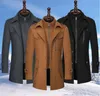 Men's Wool Blends Fashion Winter Mens Double Collar Thick Jacket Single Breasted Trench Coat Men Size M3Xl Brand Outdoor Warm Soft 231102